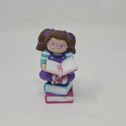 Rare Cabbage Patch Kids Girl on Books Miniature Mini PVC Figure Vintage 80s CPK