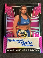 MIKAEL-MICHELLE BROWN AUTO 2025 LEAF METAL WOMEN OF SPORT PINK PRIZM 3/3 MMA 🔥