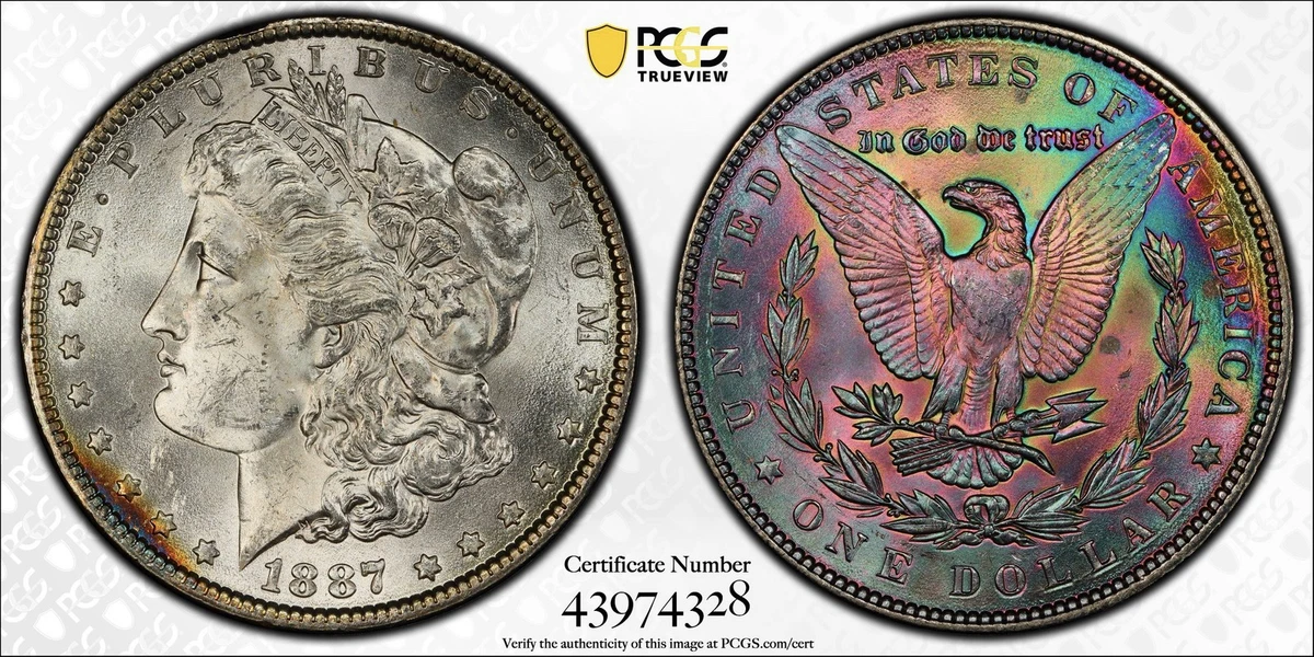 MS 63 Graded 1887 Year Morgan US Dollars (1878-1921) for sale | eBay