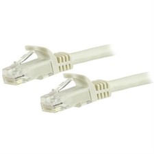 Image of StarTech 5m CAT6 Ethernet Cable - White CAT 6 Gigabit Ethernet Wire -250MHz 1...