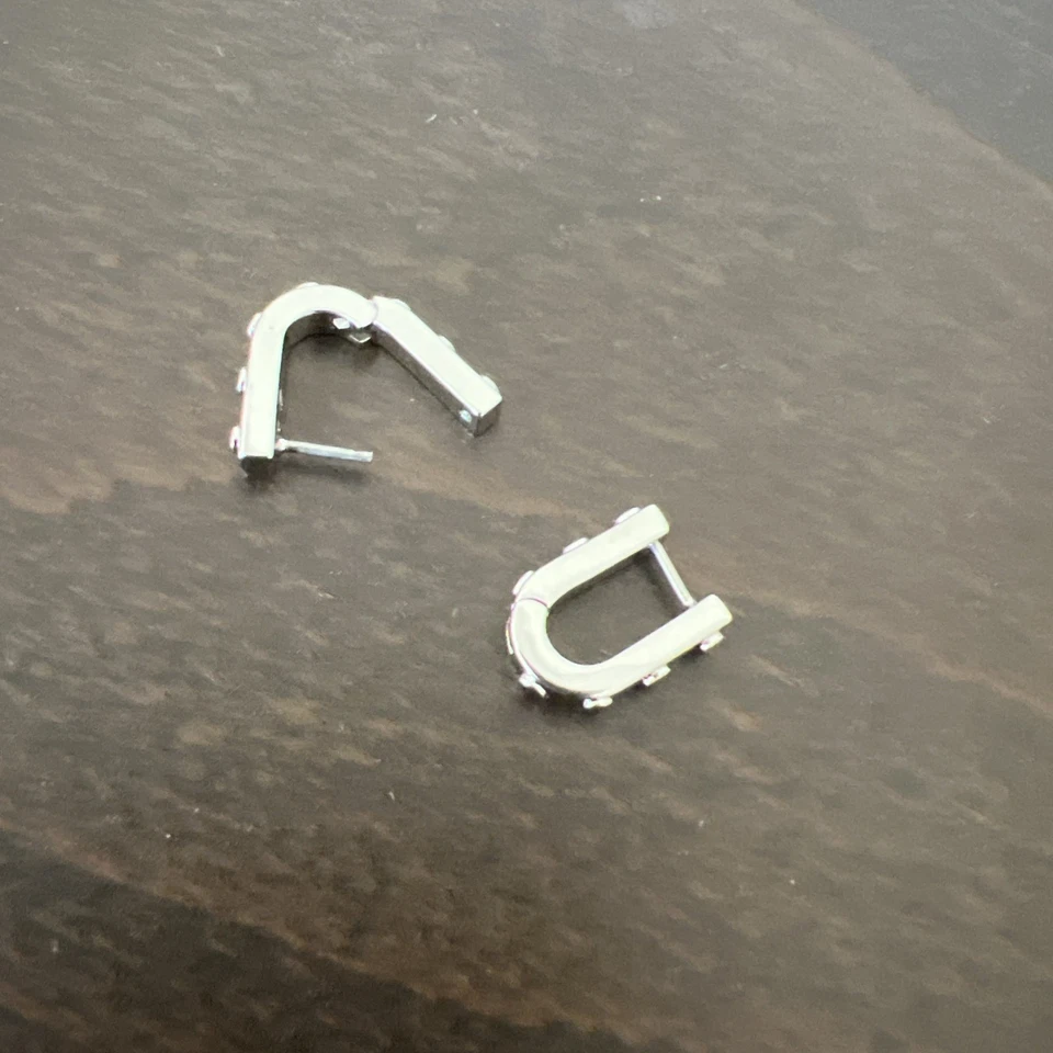 NUEVO Pendientes de aro Gorjana chapados en rodio tono plata Asher Link Foto 2 de 4