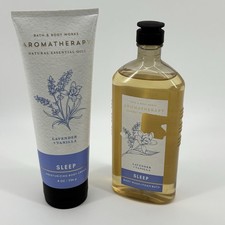 BATH  BODY WORKS AROMATHERAPY Body Cream  Body Wash  Foam Bath Set Lot of 2