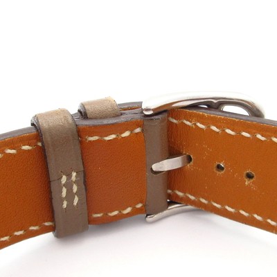 HERMES Cape Cod Double Tour CC1.710 1****** Silver Gray Beige Wrist Watch HERMES Cape Cod Double Tour CC1.710 1****** Silver Gray  main image 2