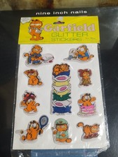 Vintage 1978 Garfield The Cat Sealed Stickers Sheet Glitter Sticker Puffer Puffy