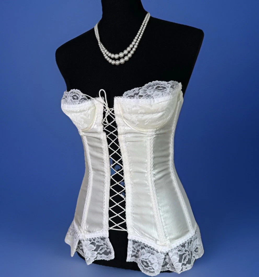 Lace Lace Up White Corsets & Bustiers for Women for sale | eBay