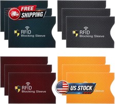 RFID Blocking Card 12 Pack Slim RFID NFC Blocker for Men Women 1 Card Protects