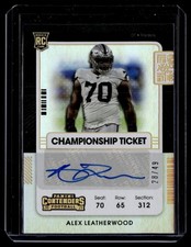 2021 Panini Contenders Championship Rookie Auto Alex Leatherwood 28/49 #149