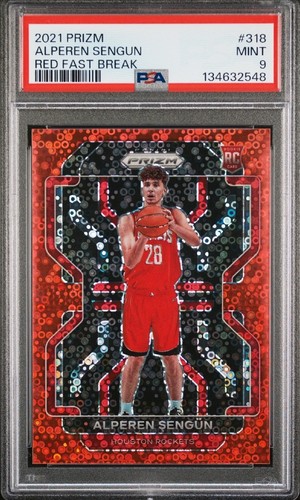 Alperen Sengun [Fast Break Red Prizm] #318 2021 Panini Prizm card