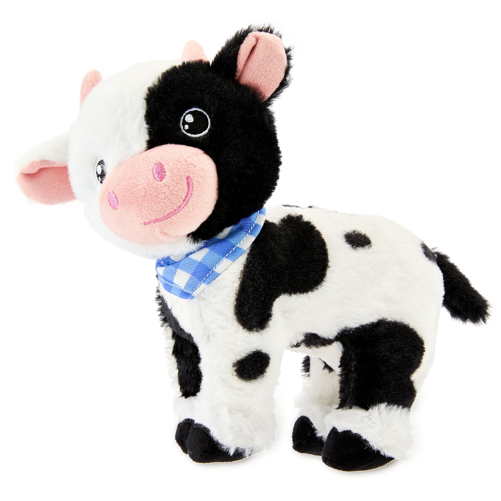 Vibrant Life Plush Cow Dog Toy with Recycled Stuffing for Moderate Chewers