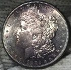 1882-s Morgan Silver Dollar Brilliant Uncirculated Slight Cameo & Mirrors Toned