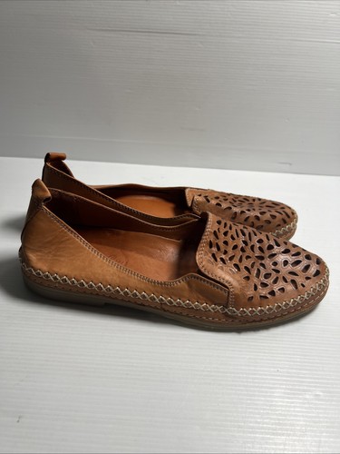 Isabella Rossi Size 40 Women’s Brown Armond Cut Out Loafer Style Leather Shoes - Bild 4 von 7