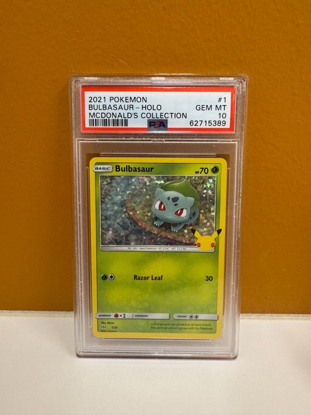 Bulbasaur PSA 10 Mcdonald's Collection 1/25 Holo ENG Promo 25 Anniversary