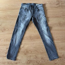 G Star Raw Jeans Grau Denim 3301 Slim Stretch Baumwolle Größe W30 L30