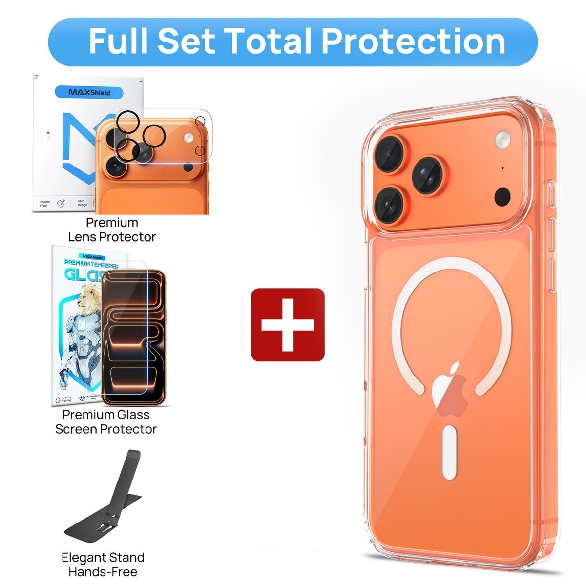 For iPhone 17 Pro Max 16 15 14 13 12 Clear Magnetic Case Matte Shockproof  Cover