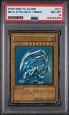 2002 Yu-Gi-Oh Starter Deck Kaiba SDK-001 Blue-Eyes White Dragon PSA 8 2216