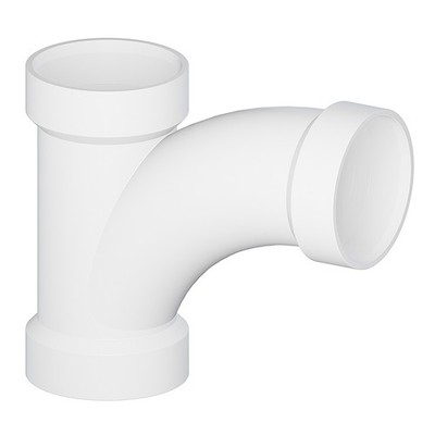 PPG 55571 for PlumbMaster 4 Hub Pvc Sch 40 Single Long Radius Combination Te