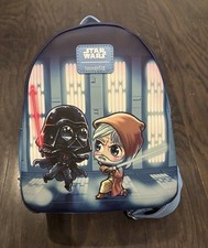 Loungefly Star Wars Obi-Wan Vs. Darth Vader Chibi Characters Mini Backpack New