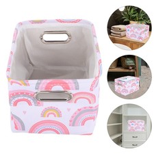 Image of Toy Storage Baskets Kids Storage Basket Rainbow Nursery Basket Kids Clothes