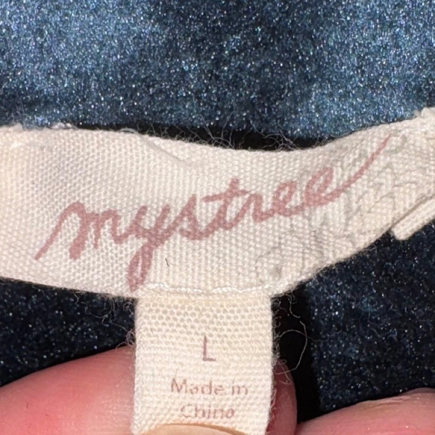 Chaqueta Blazer Mystree Grande Azul Marino Terciopelo Manga Rayas Deportiva Elegante Para Mujer L Foto 3 de 4