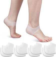 4 Pairs Premium Heel Protectors, Silicone Cups for 4pairs-white