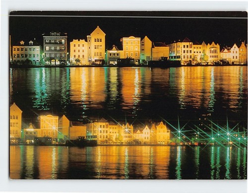 Postcard Willemstad at Night Curaçao