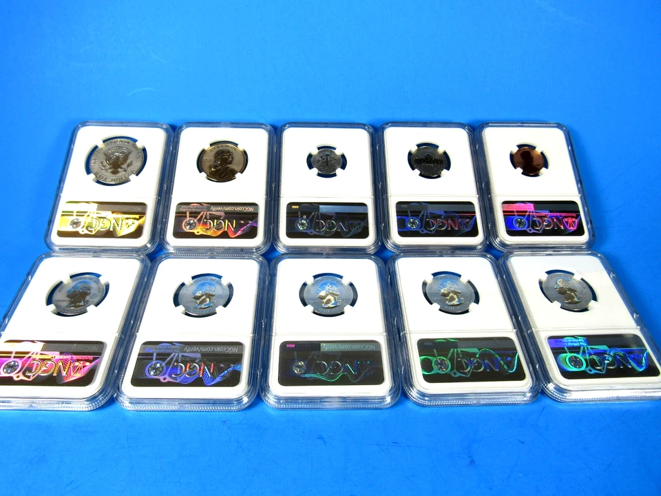 2018 S Silver Reverse Proof Set NGC  Reverse Proof 70   John Mercanti Signature - Image 3 of 4