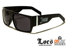LOCS Cholo Gangster Flat Top Sunglasses Designer Lowride BLACK Square Shades NWT