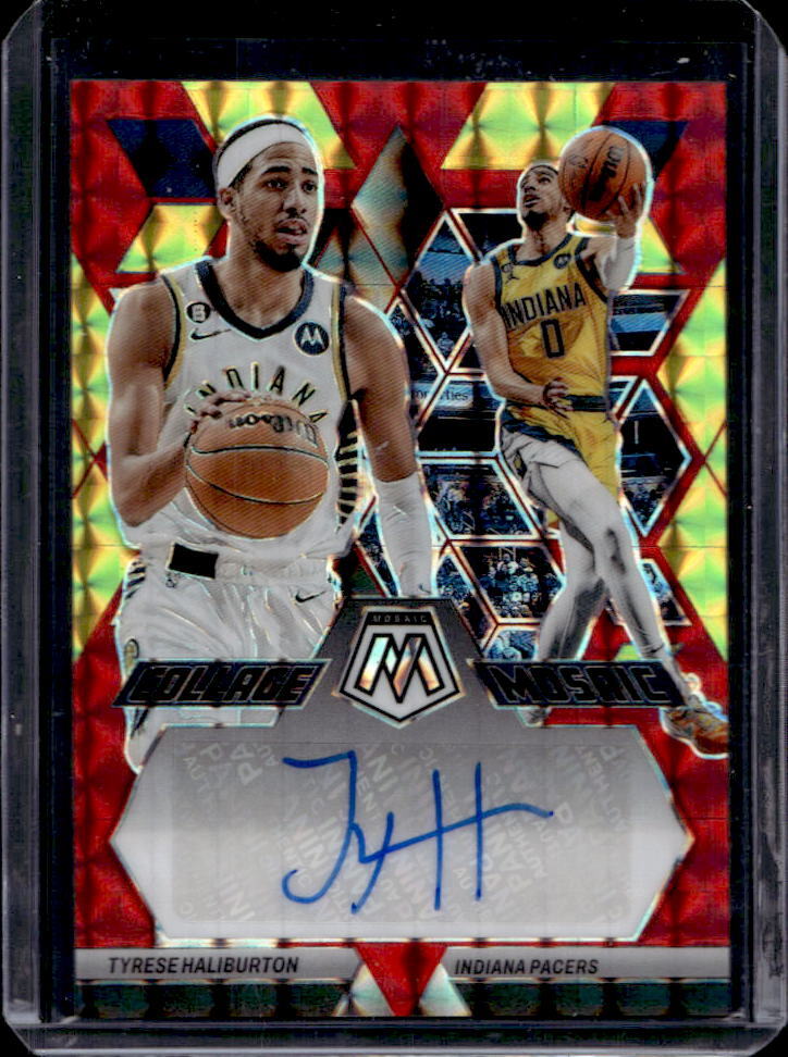 2022-23 Mosaic Tyrese Haliburton Collage Auto Mosaic Choice #CM-HAL