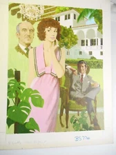 Women's Weekly Original Interior Illustration Board by Bert Sherman 1960s 1970s