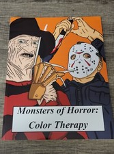 Monsters of Horror Color Therapy Adult Coloring Book Paperback Freddy Jason IT