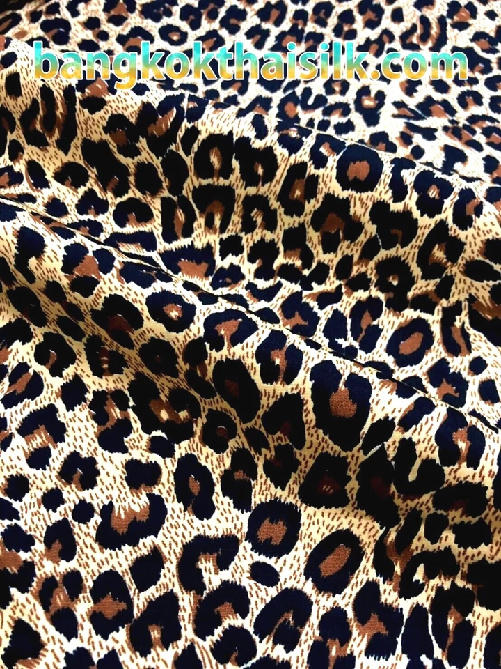 Cheetah Leopard Animal Print Soft 100% Cotton Fabric Material 44"W BTY - Image 2 of 4