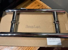 Sure-Loc 12in Barn Door Handle, Polished Chrome Double Sided