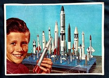 U.S. SPACE MISSILES SET by MONOGRAM 1969 1983 Cardboard BOX TOP ONLY