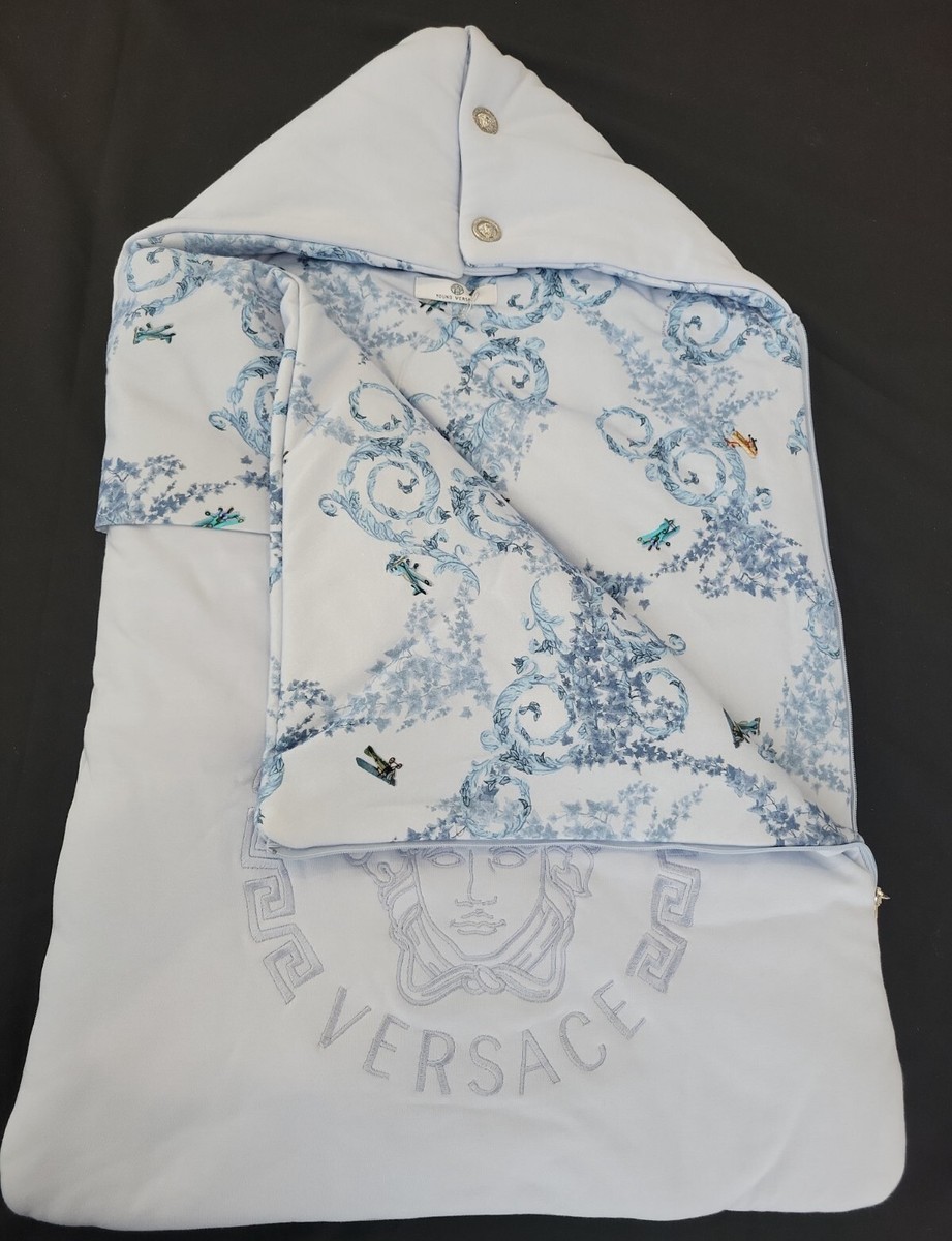 VERSACE 水色 サテン ヘアピン　メデューサ VERSACE 水色 サテン ヘアピン メデューサ VERSACE 水色 サテン