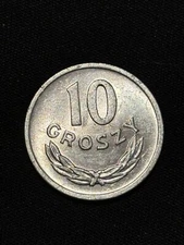 1969 POLAND 10 GROSZY COIN (10033)