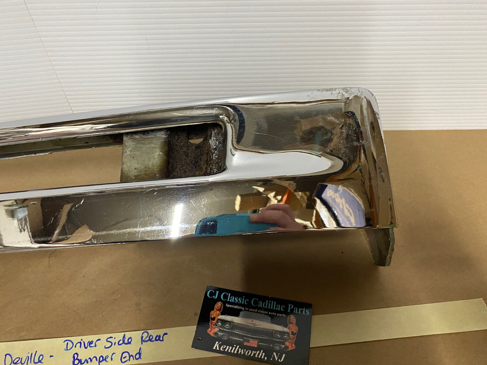OEM 75 Cadillac Deville LEFT DRIVER SIDE BACK REAR CHROME BUMPER END | eBay