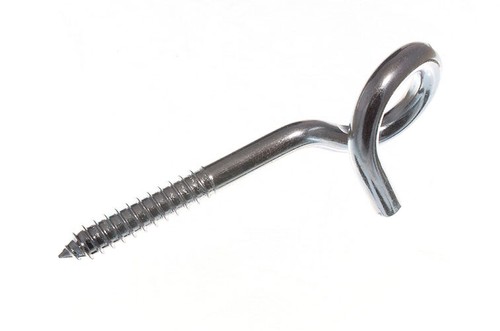 New 10 X Pigtail Swing Hooks Screw In BZP Bright Zinc Plated Steel - Onestopdiy