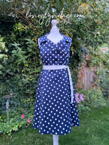 1950s Style James Lakeland Navy \u0026 White 