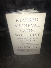 Revised Medieval Latin Word List Prepared By R E Latham HB DJ 1994 Oxford