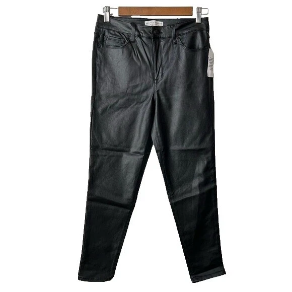 Faux Leather Black Jeans for Women