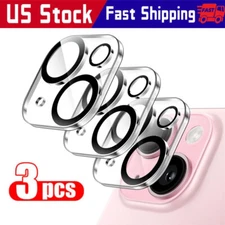 Camera Lens Protector For iPhone 16 15 14 13 12 11 Pro Max Tempered Glass LOT