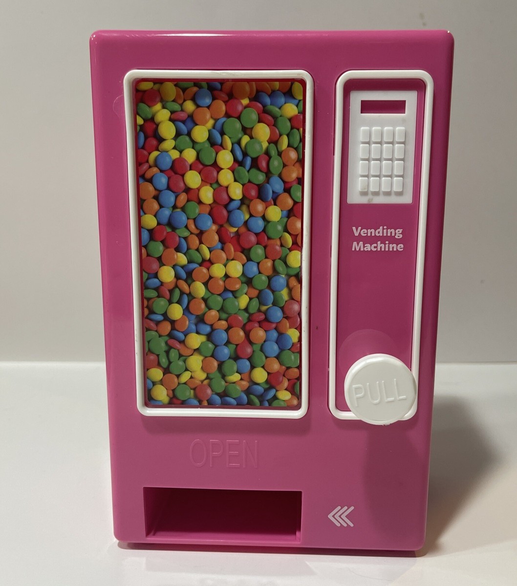 Mini Pink Desktop Candy Dispenser Vending Machine Target Bullseye