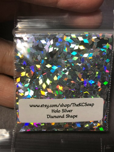 Solvent Resistant Holographic Silver glitter epoxy tumbler Nail Art Acrylic Gel - Picture 10 of 11