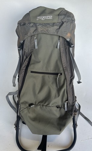 Vintage JanSport External Frame Outdoor Hiking Camping Backpack Bag Green Large - Picture 3 of 15