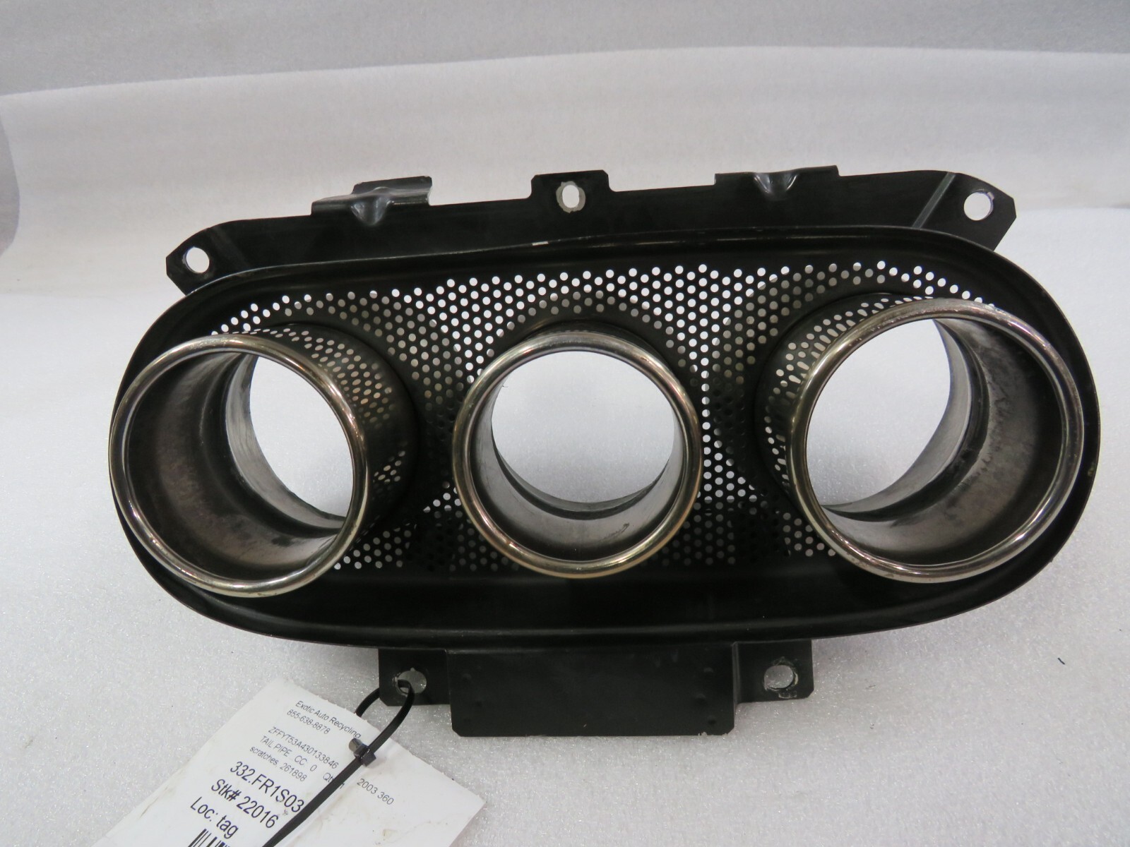 Ferrari 458 Italia, Spider, Tail Pipe Surround Trim, Scratched, Used, P/N 261898