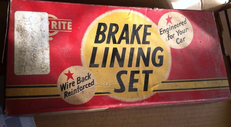 ¡¡¡¡STOP!!!! JUEGO FORRO FRENO STOPRITE -- 1938-42 Chrysler DeSoto Dodge Foto 2 de 4