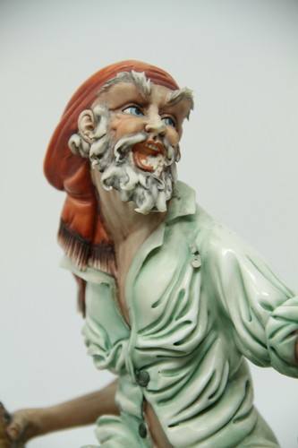 Tiziano Galli Signed Pescatore Sculpture Made in Italy Deposee Works of Art 9x6 - Picture 5 of 12