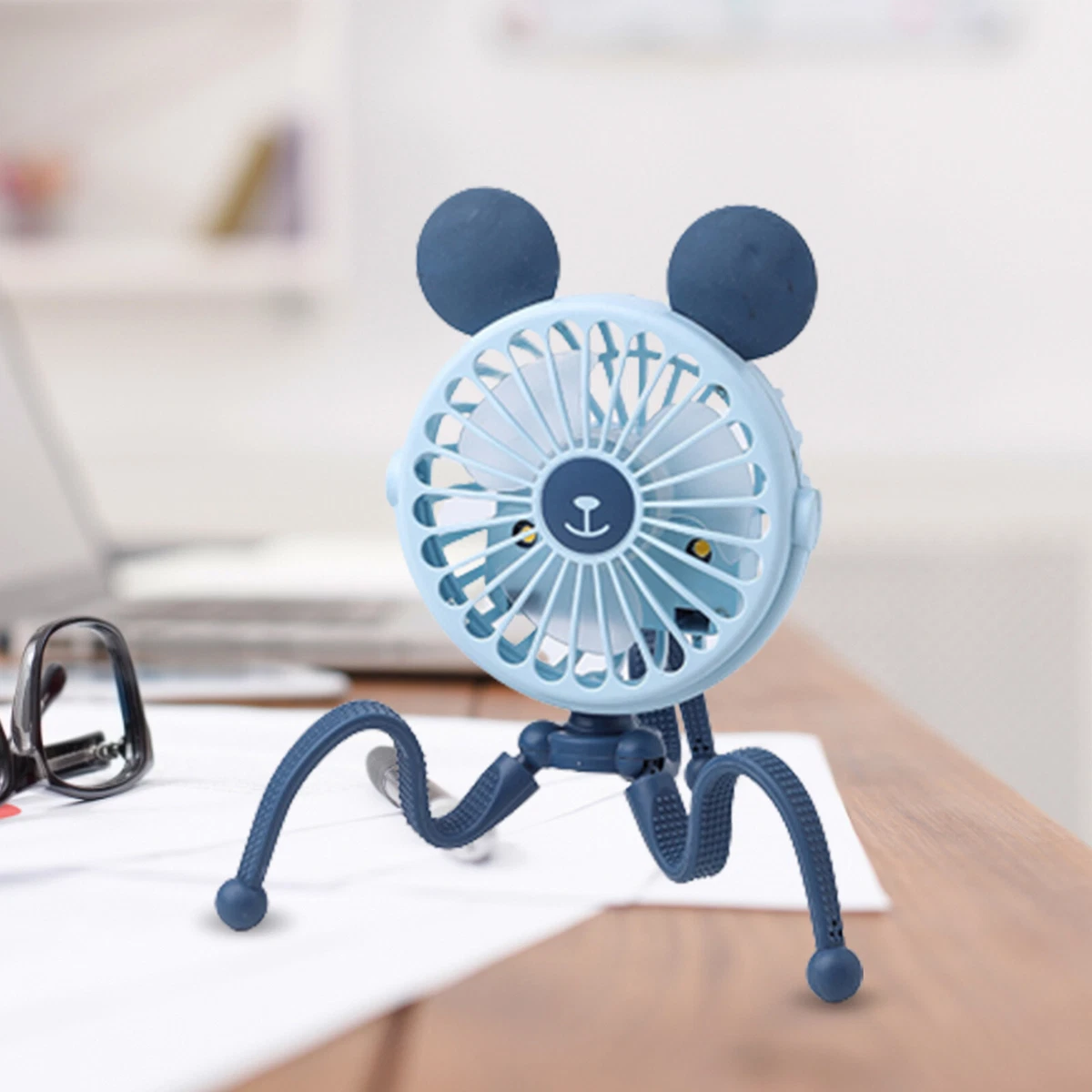 USB Air Cooler Fan 500mA Octopus 5V 2.5W Interchangeable Base for