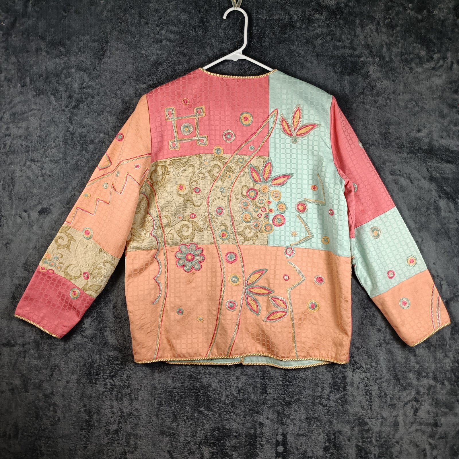 Indigo Moon Jacket Women Small Patchwork Embroide… - image 3