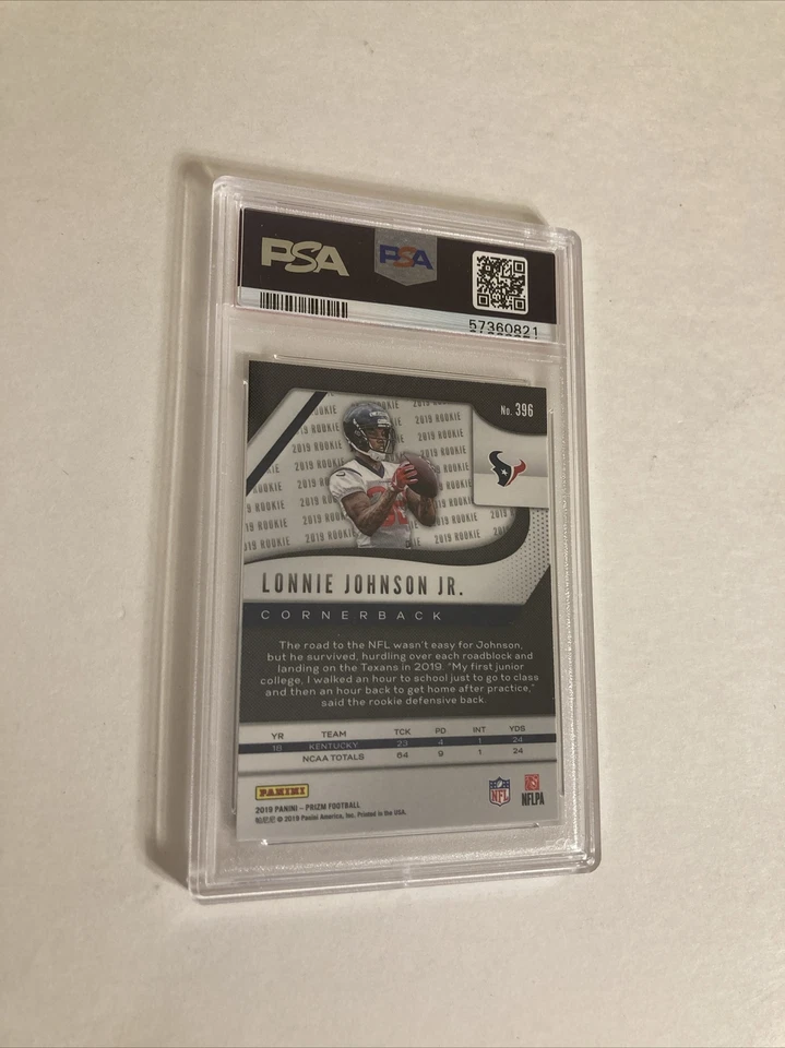 2019 Panini Prizm Lonnie Johnson JR. Rookie RC #396 PSA 10 GEM MT VERY LOW POP - Image 2 of 4